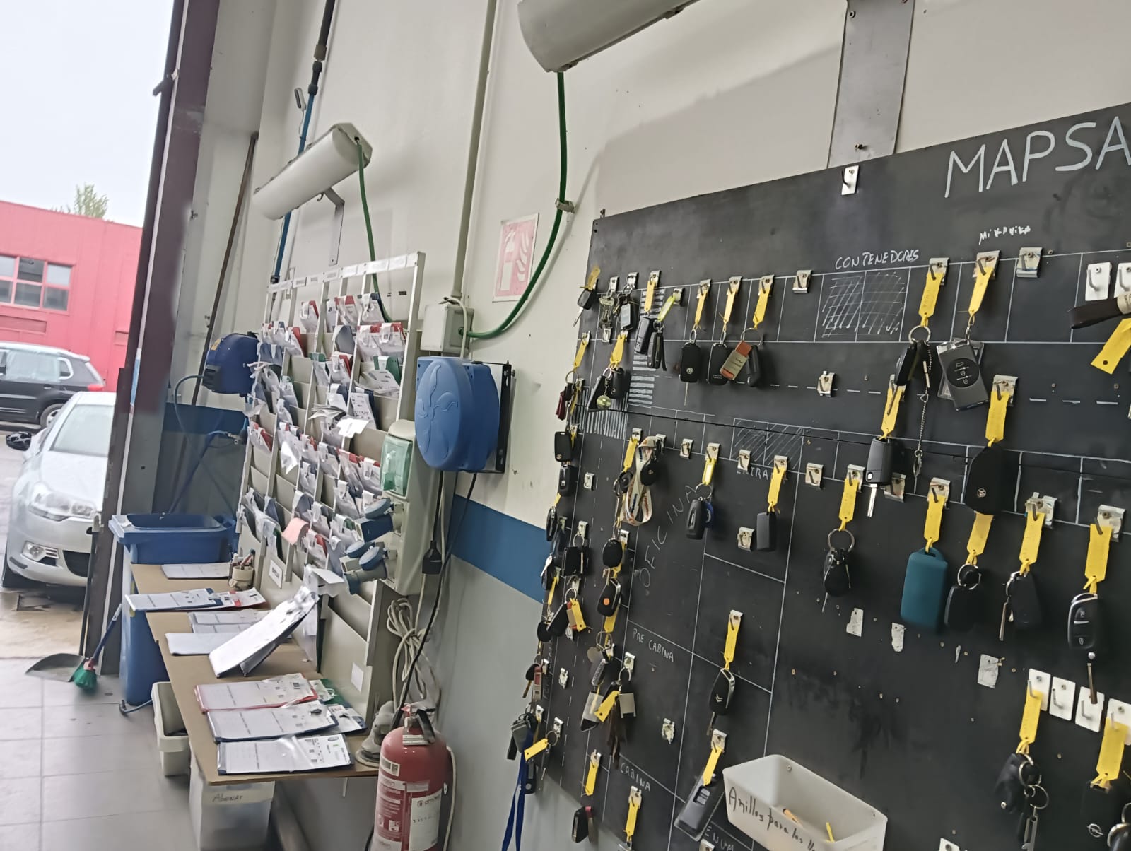 zona de guardado de llaves